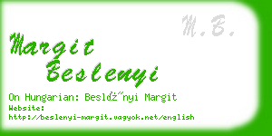 margit beslenyi business card